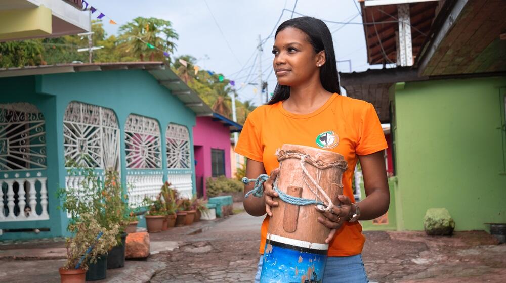 Jiseel Muñoz Chavarría, una joven lideresa y artista del distrito de Portobelo.